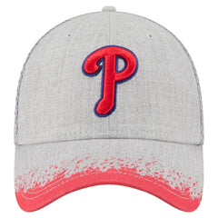 Philadelphia Phillies Visor Paint Splatter 39THIRTY Flex Hat Gray