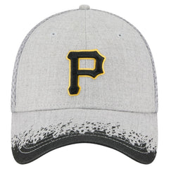 Pittsburgh Pirates Visor Paint Splatter 39THIRTY Flex Hat Gray