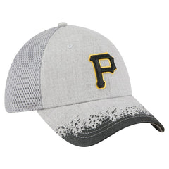 Pittsburgh Pirates Visor Paint Splatter 39THIRTY Flex Hat Gray