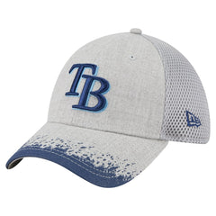Tampa Bay Rays Visor Paint Splatter 39THIRTY Flex Hat Gray