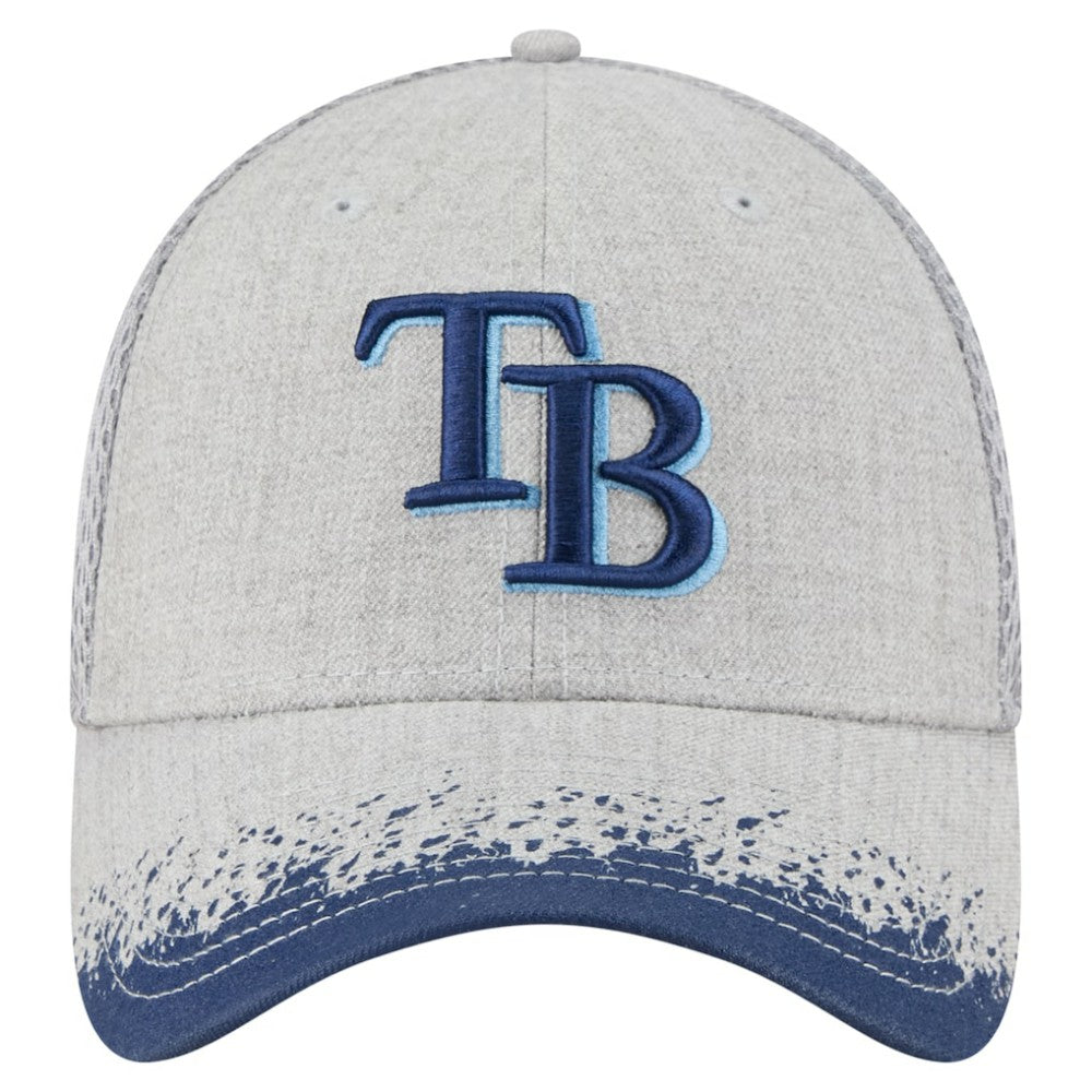 Tampa Bay Rays Visor Paint Splatter 39THIRTY Flex Hat Gray
