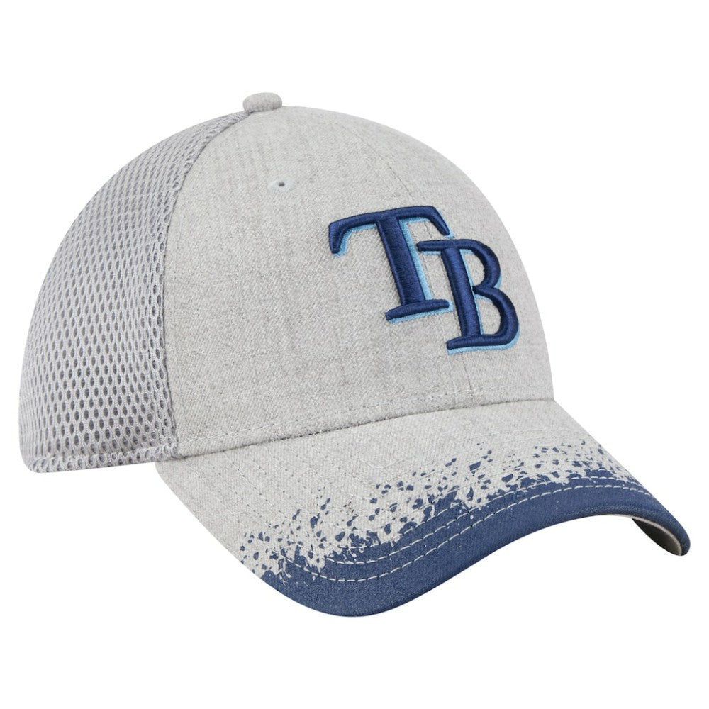 Tampa Bay Rays Visor Paint Splatter 39THIRTY Flex Hat Gray
