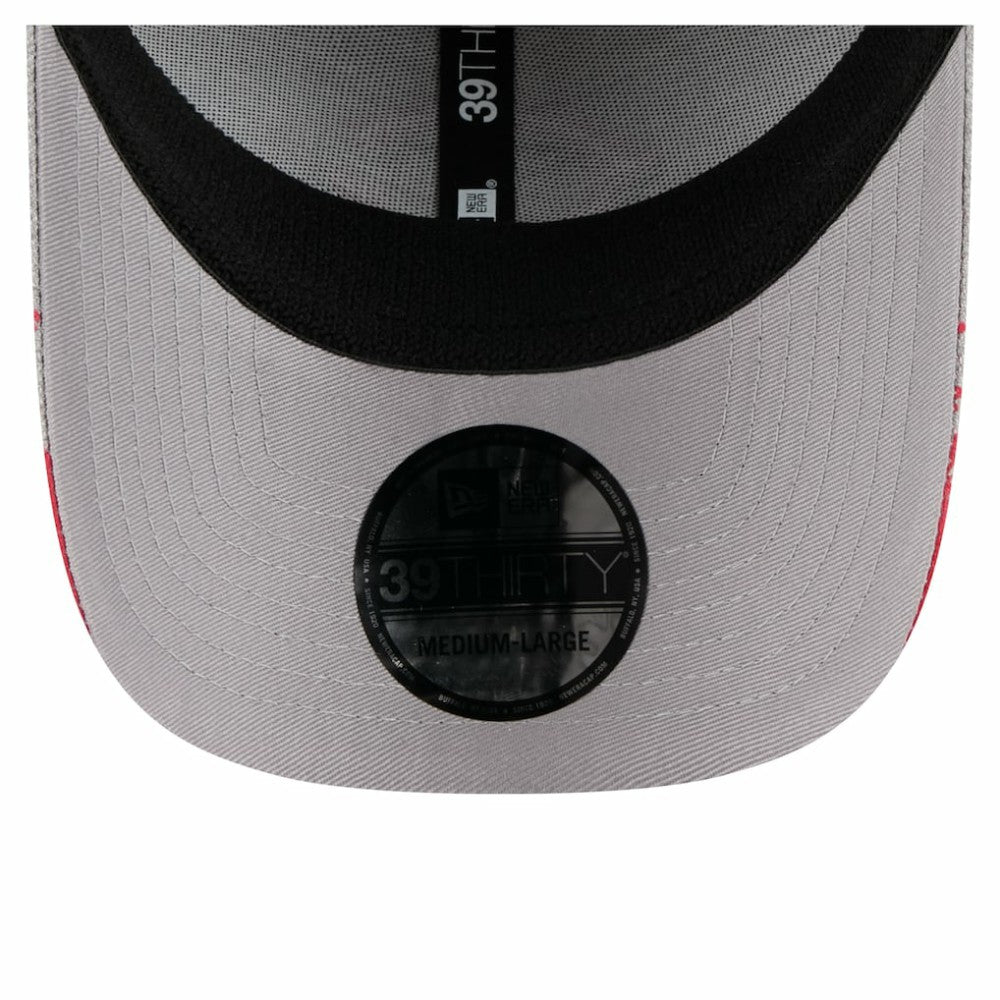 Cincinnati Reds Visor Paint Splatter 39THIRTY Flex Hat Gray