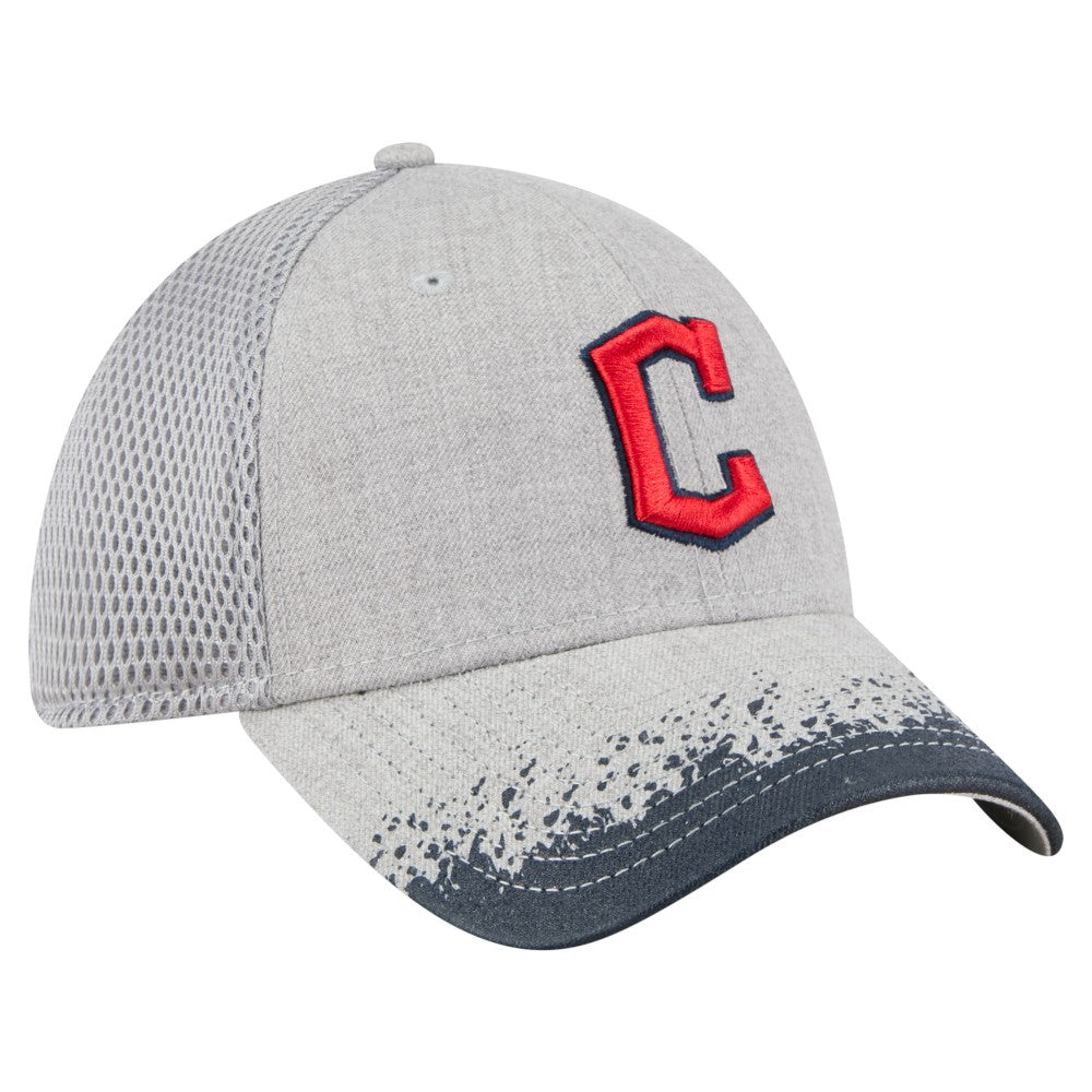 Cleveland Guardians Visor Paint Splatter 39THIRTY Flex Hat Gray