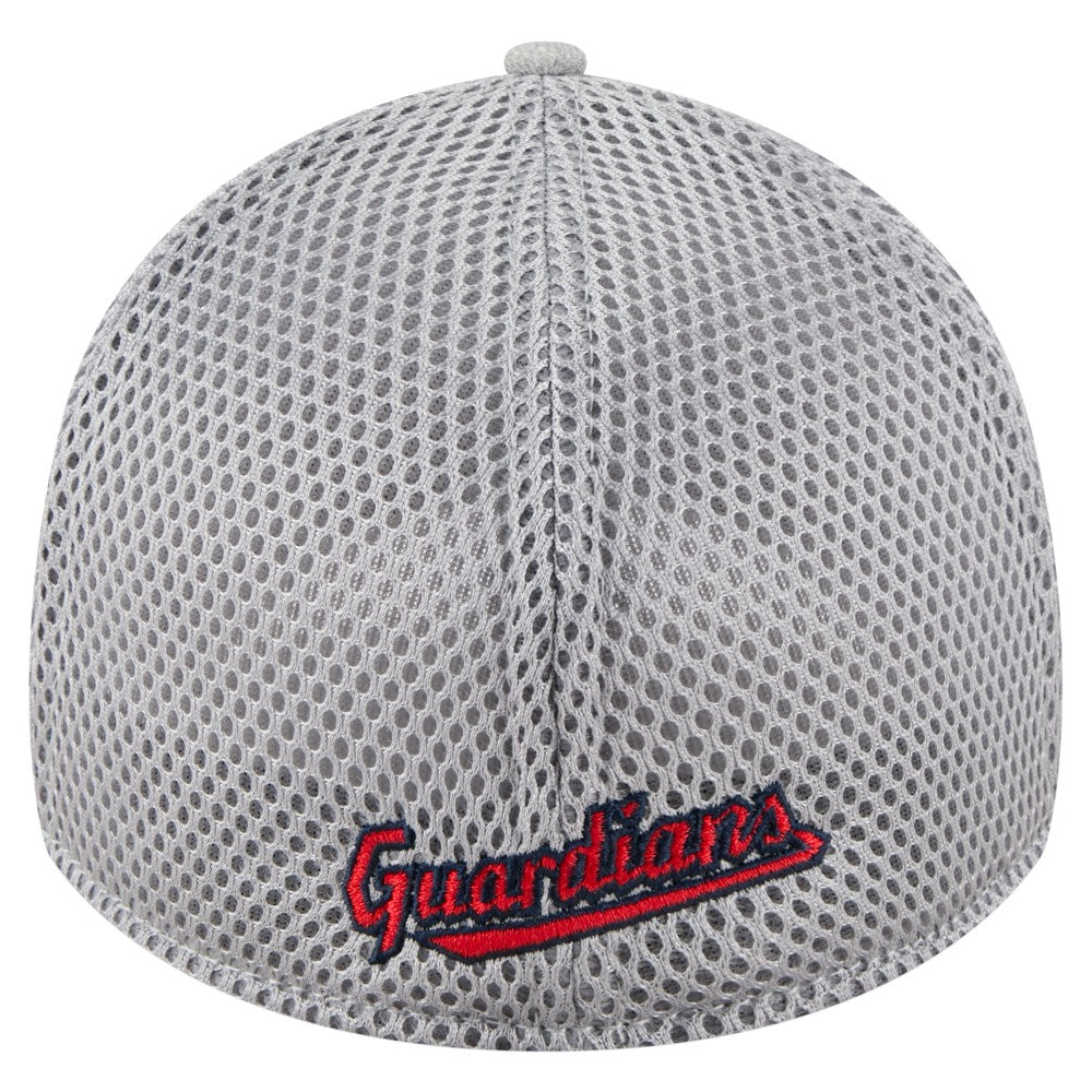 Cleveland Guardians Visor Paint Splatter 39THIRTY Flex Hat Gray