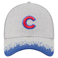 Chicago Cubs Visor Paint Splatter 39THIRTY Flex Hat Gray