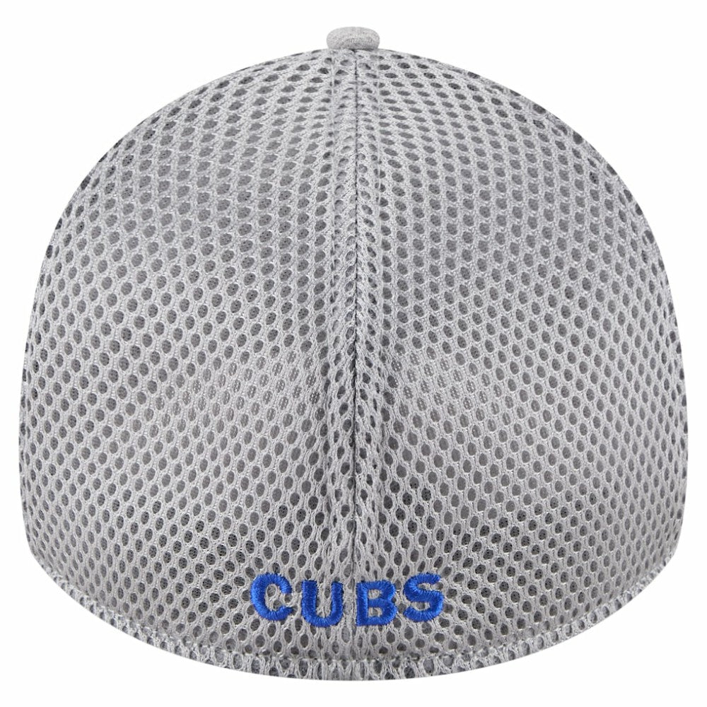 Chicago Cubs Visor Paint Splatter 39THIRTY Flex Hat Gray