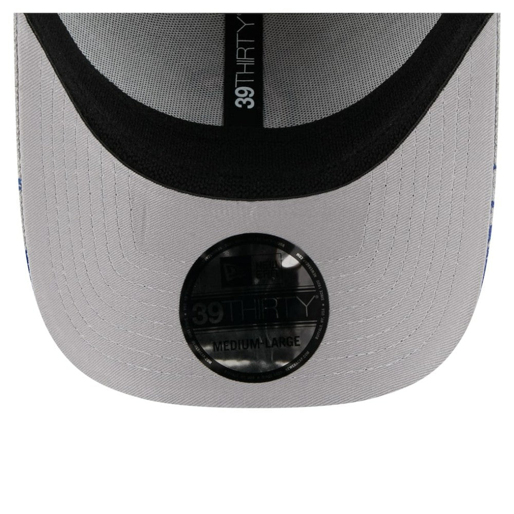 Chicago Cubs Visor Paint Splatter 39THIRTY Flex Hat Gray