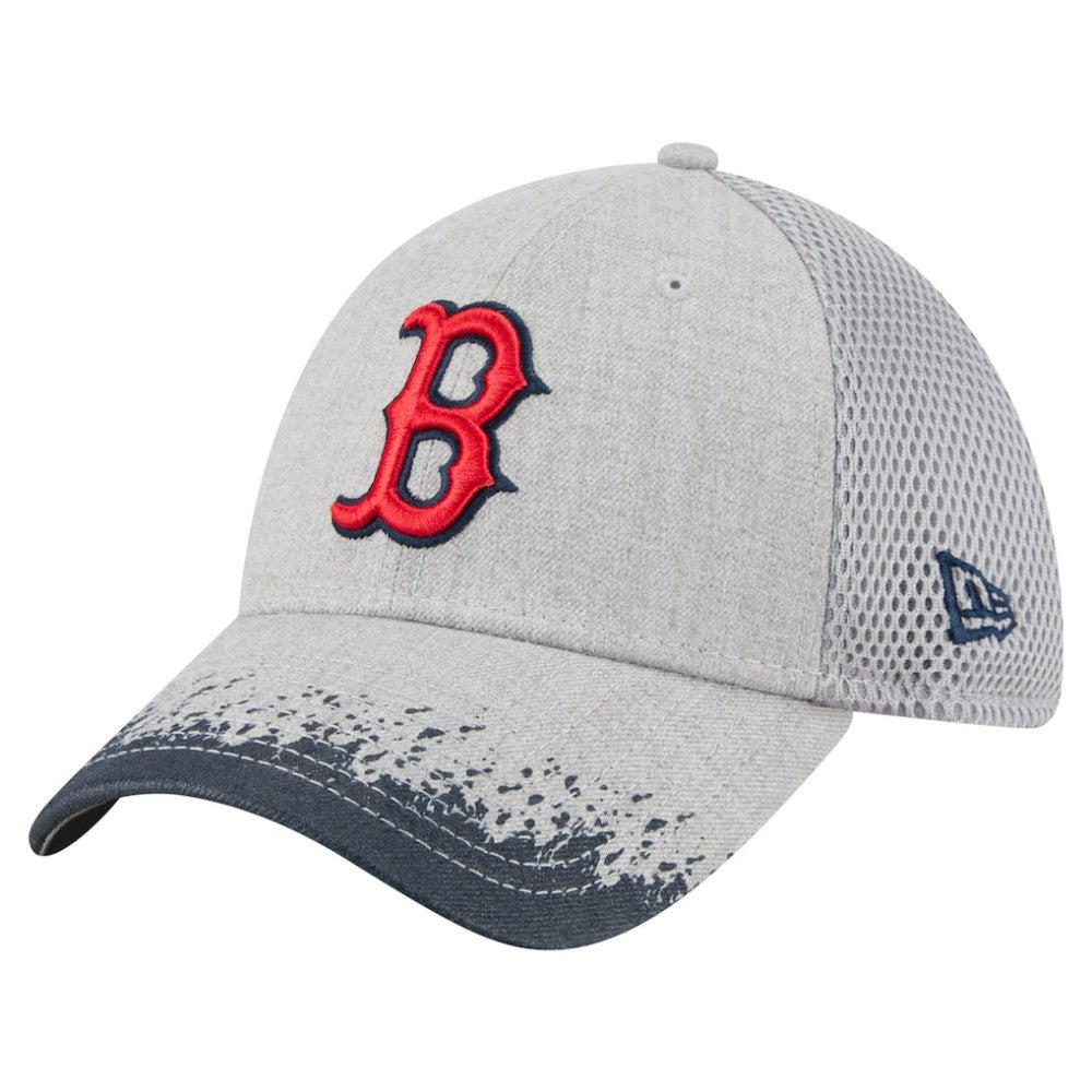 Boston Red Sox Visor Paint Splatter 39THIRTY Flex Hat Gray