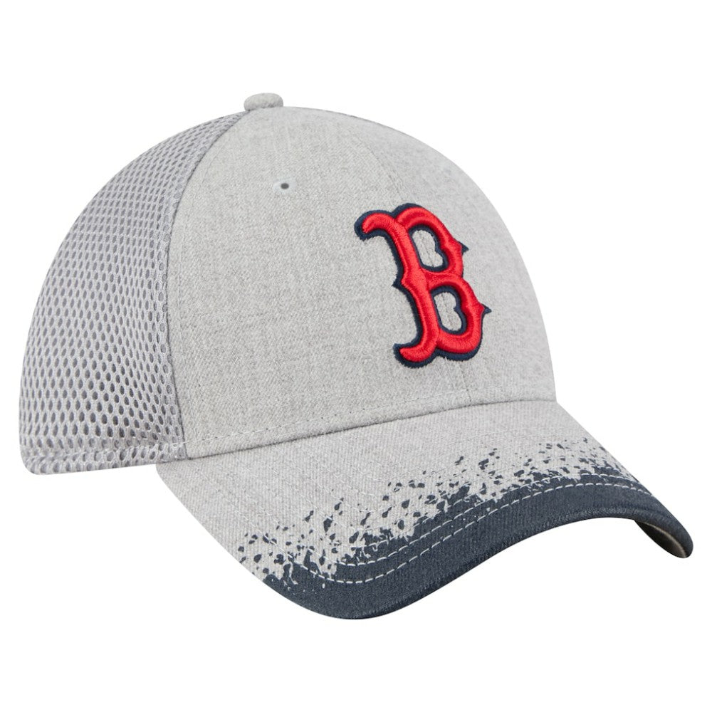 Boston Red Sox Visor Paint Splatter 39THIRTY Flex Hat Gray