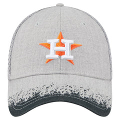 Houston Astros Visor Paint Splatter 39THIRTY Flex Hat Gray