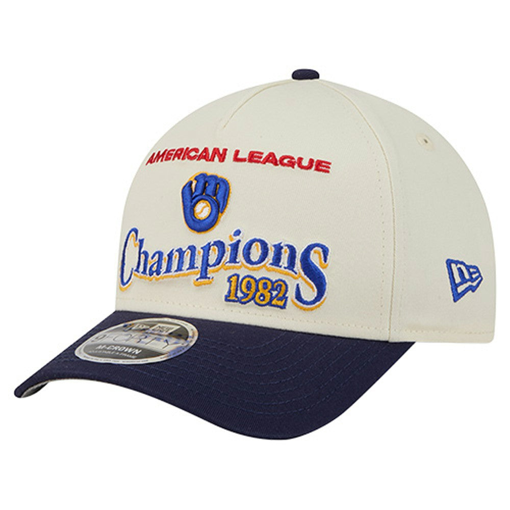 Milwaukee Brewers World Series 9FORTY M-Crown Adjustable Hat Cream/Royal