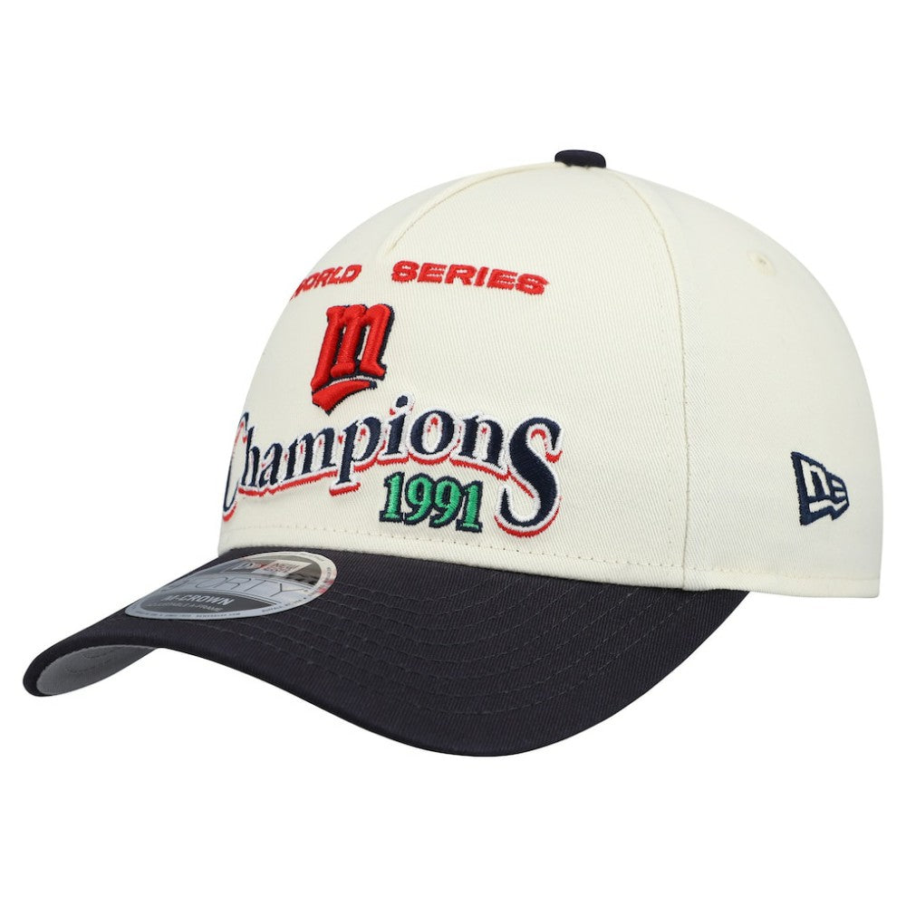 Minnesota Twins World Series 9FORTY M-Crown Adjustable Hat Cream/Navy