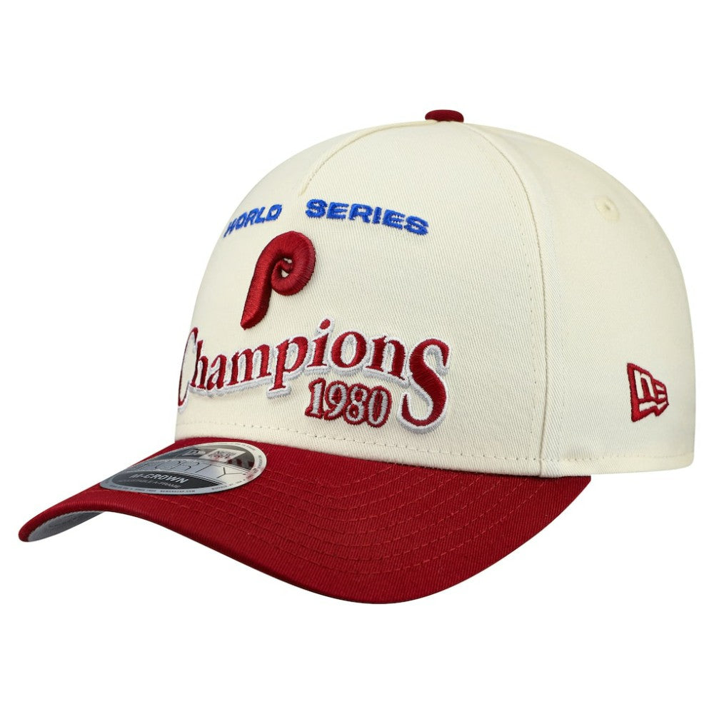 Philadelphia Phillies World Series 9FORTY M-Crown A-Frame Adjustable Hat Cream/Red