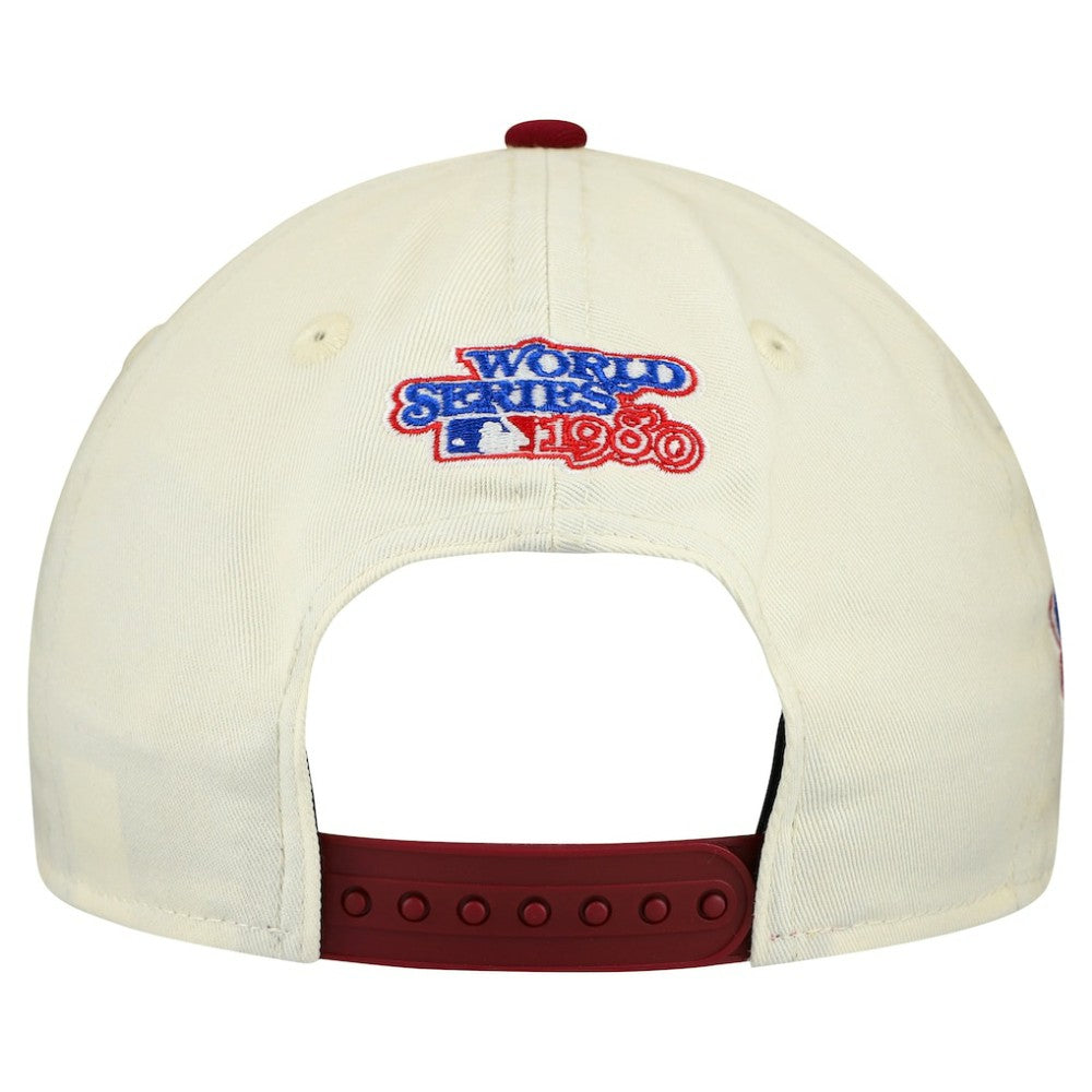 Philadelphia Phillies World Series 9FORTY M-Crown A-Frame Adjustable Hat Cream/Red