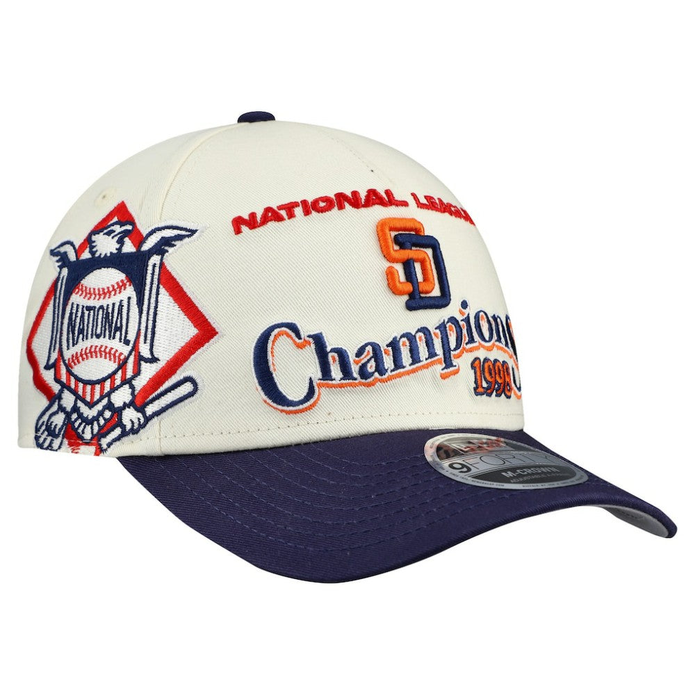 San Diego Padres World Series 9FORTY M-Crown A-Frame Adjustable Hat Cream/Navy
