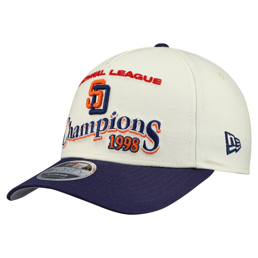 San Diego Padres World Series 9FORTY M-Crown A-Frame Adjustable Hat Cream/Navy
