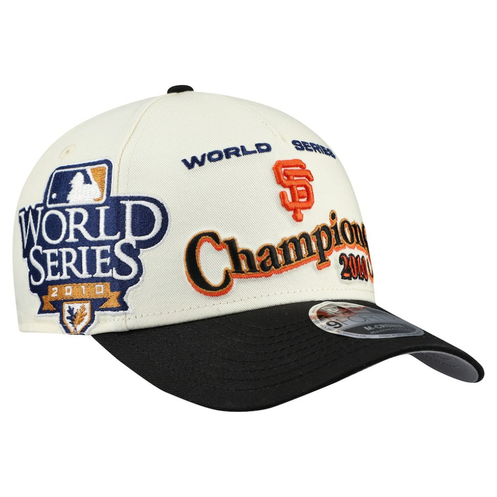 San Francisco Giants World Series 9FORTY M-Crown A-Frame Adjustable Hat Cream/Black