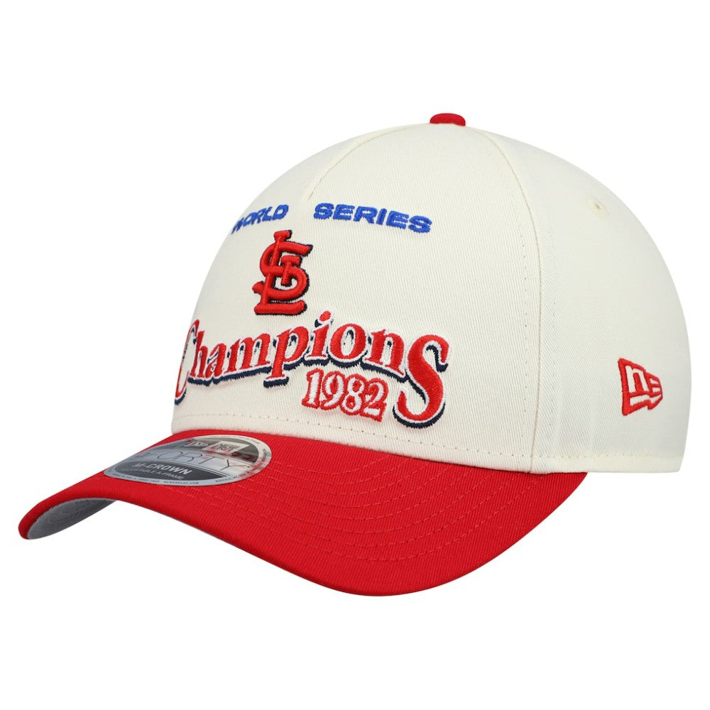 St. Louis Cardinals World Series 9FORTY M-Crown Adjustable Hat Cream/Red