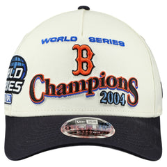 Boston Red Sox World Series 9FORTY M-Crown A-Frame Adjustable Hat Cream/Navy