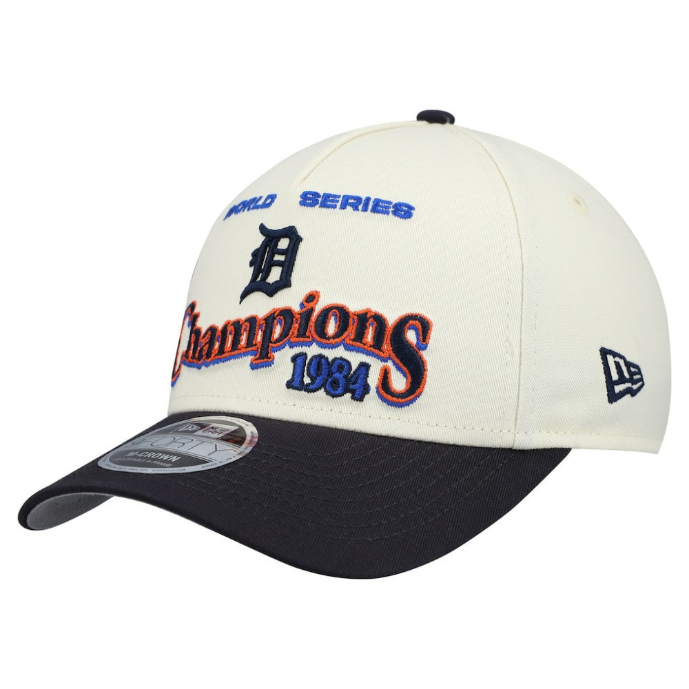 Detroit Tigers World Series 9FORTY M-Crown Adjustable Hat Cream/Navy