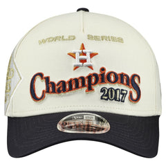 Houston Astros World Series 9FORTY M-Crown A-Frame Adjustable Hat Cream/Navy