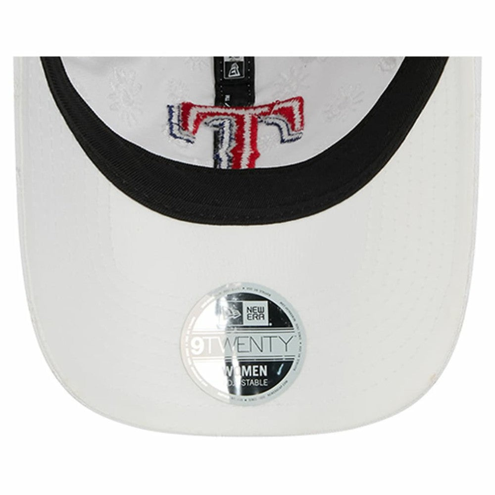 Texas Rangers Women's Floral Mesh 9TWENTY Adjustable Hat White