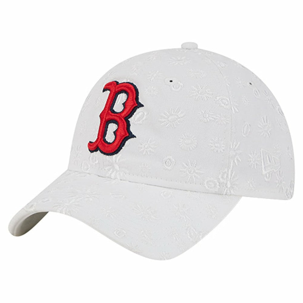 Boston Red Sox Women's Floral Mesh 9TWENTY Adjustable Hat White