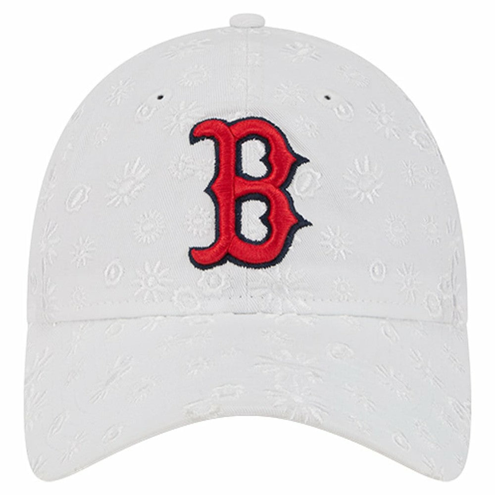 Boston Red Sox Women's Floral Mesh 9TWENTY Adjustable Hat White