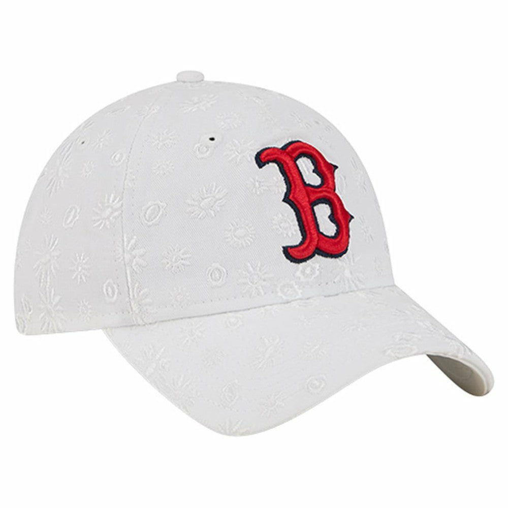 Boston Red Sox Women's Floral Mesh 9TWENTY Adjustable Hat White