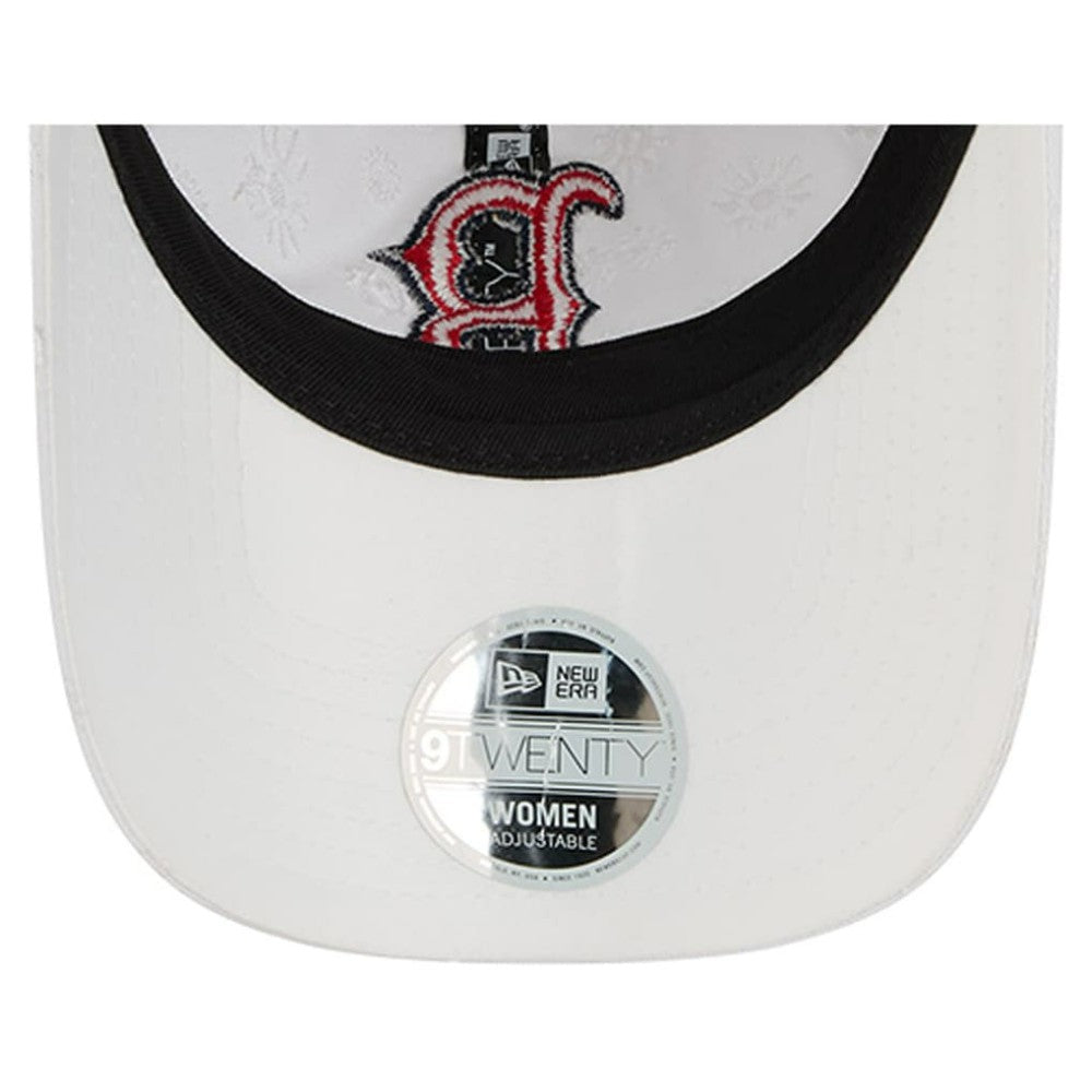 Boston Red Sox Women's Floral Mesh 9TWENTY Adjustable Hat White