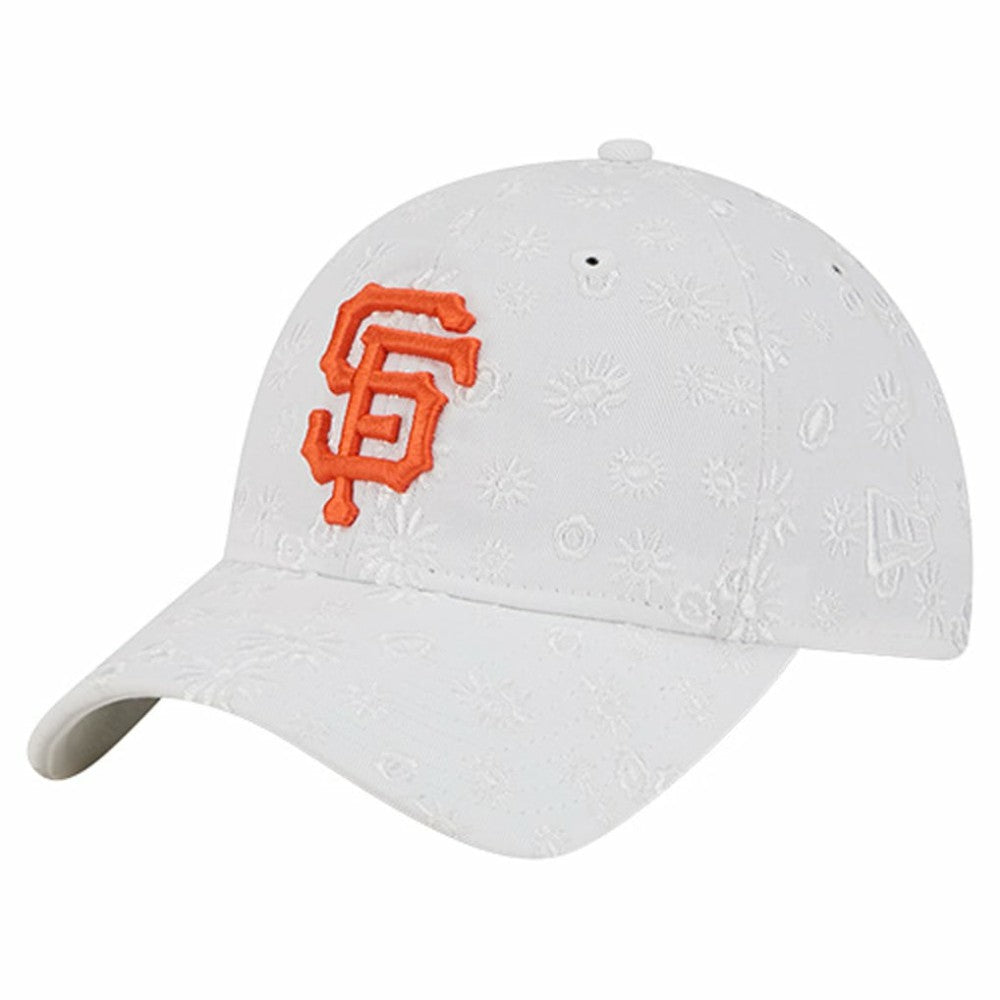 San Francisco Giants Women's Floral Mesh 9TWENTY Adjustable Hat White