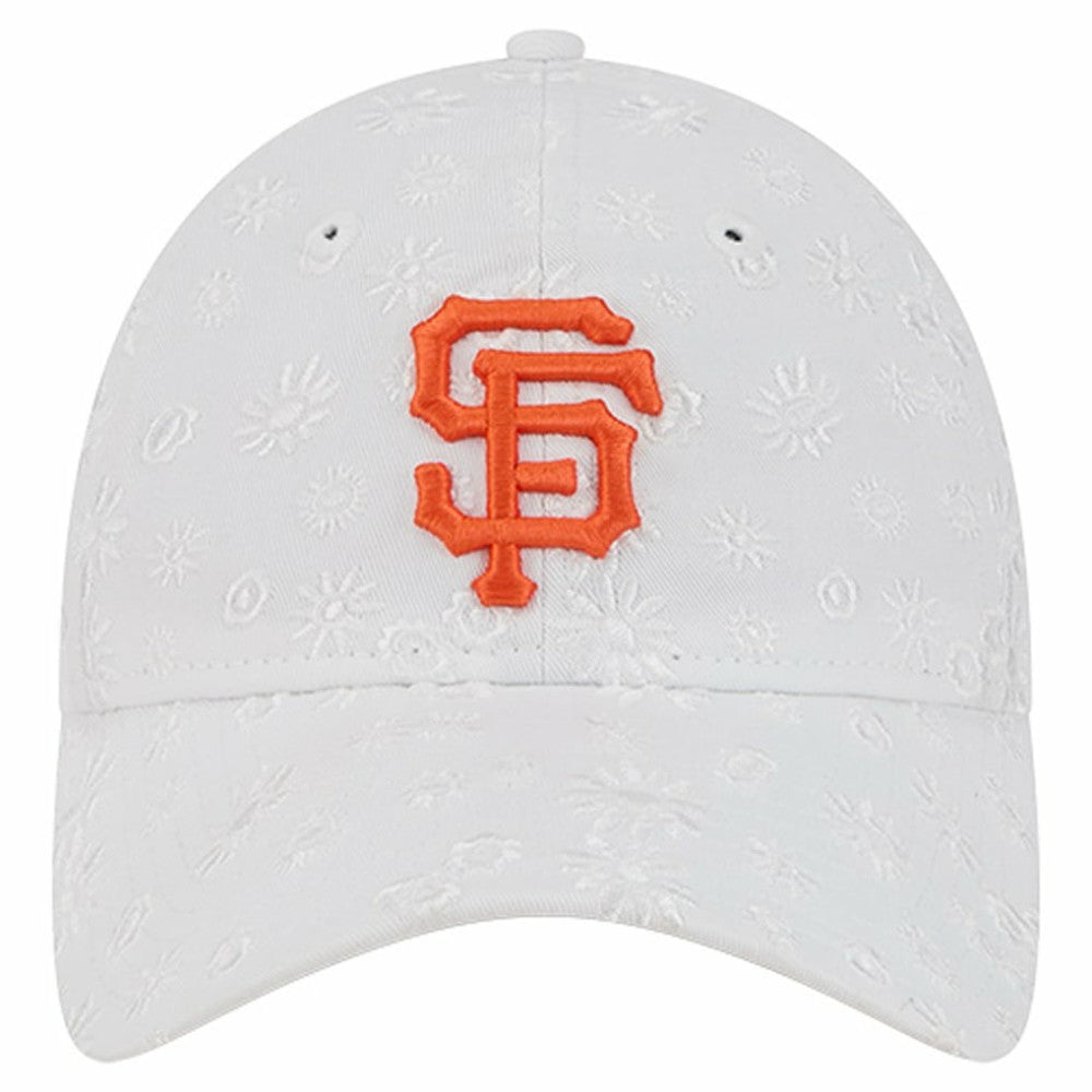 San Francisco Giants Women's Floral Mesh 9TWENTY Adjustable Hat White