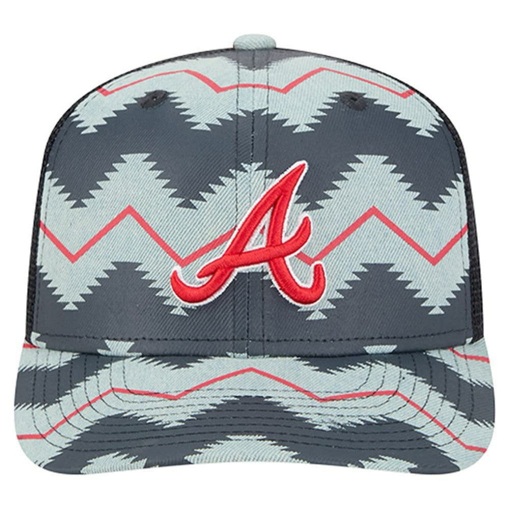 Atlanta Braves Aztec Denim 9SEVENTY Adjustable Hat Denim/Navy