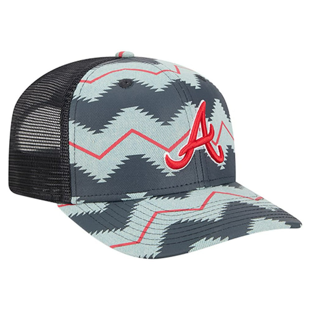 Atlanta Braves Aztec Denim 9SEVENTY Adjustable Hat Denim/Navy