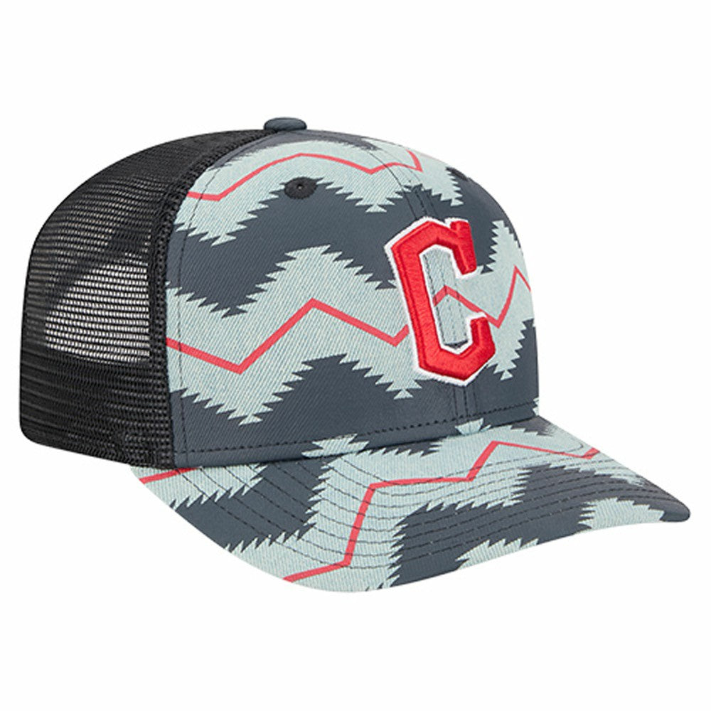 Cleveland Guardians Aztec Denim 9SEVENTY Adjustable Hat Denim/Navy