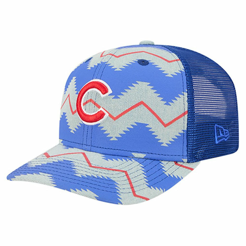 Chicago Cubs Aztec Denim 9SEVENTY Adjustable Hat Denim/Royal