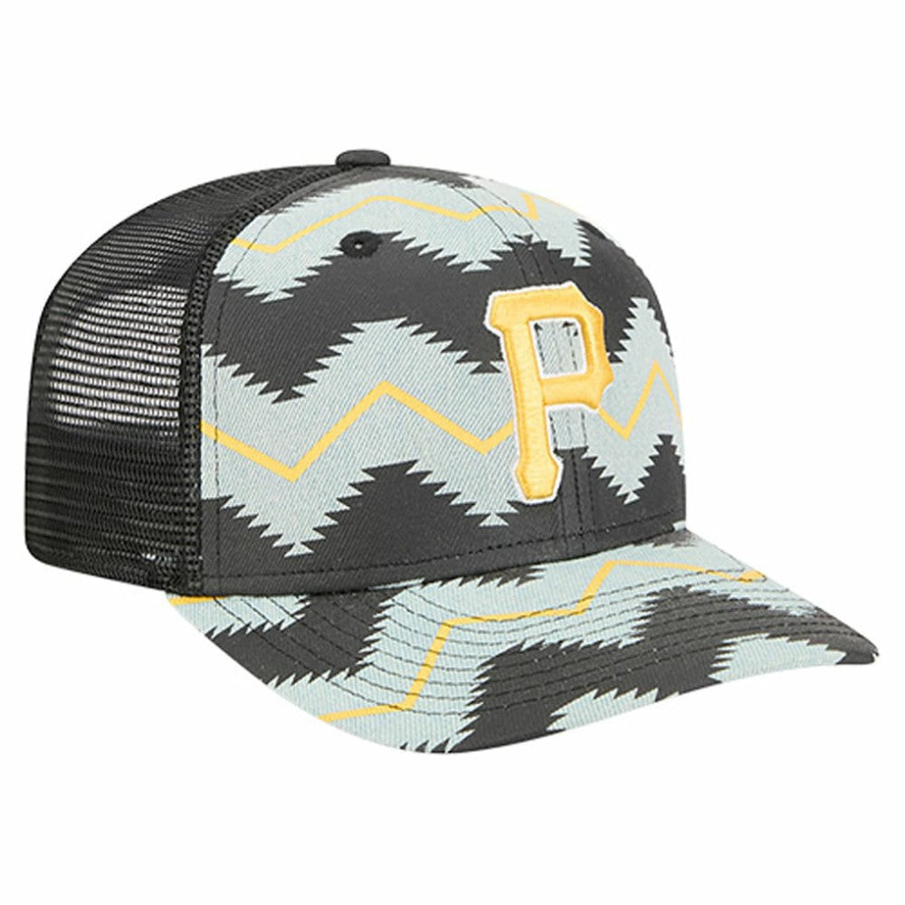 Pittsburgh Pirates Aztec Denim 9SEVENTY Adjustable Hat Denim/Black