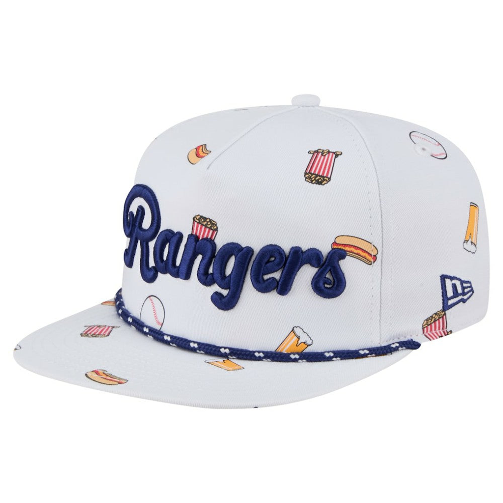 Texas Rangers Team Cheer Rope 19TWENTY Adjustable Hat White