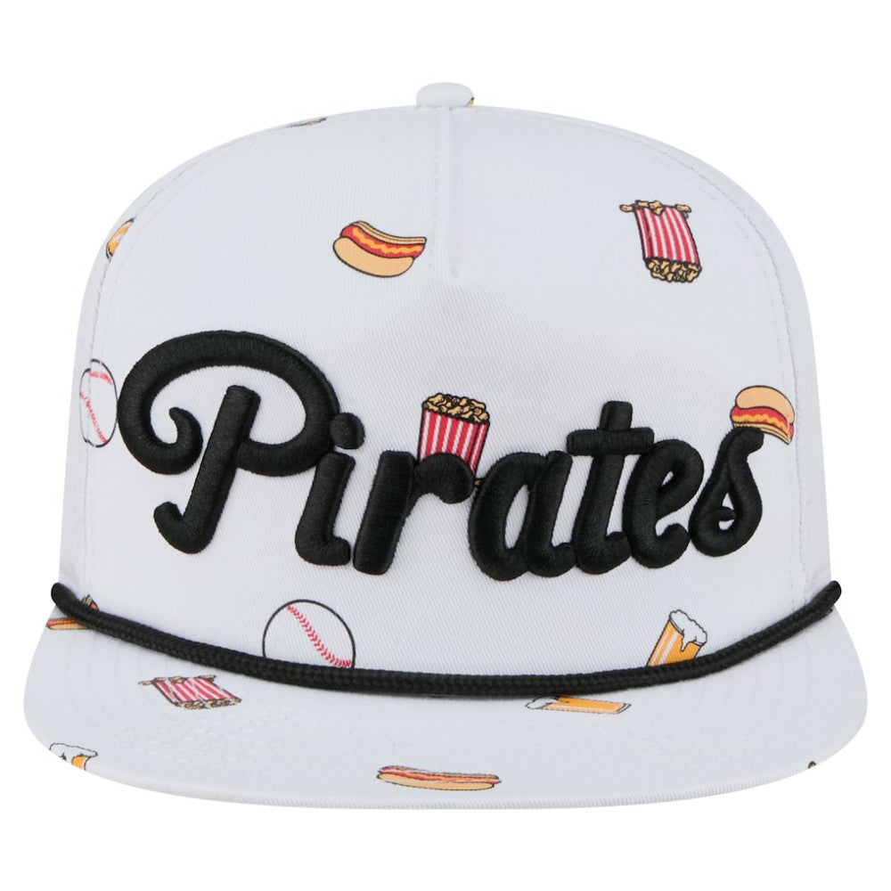 Pittsburgh Pirates Team Cheer Rope 19TWENTY Adjustable Hat White
