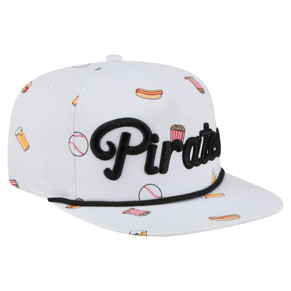 Pittsburgh Pirates Team Cheer Rope 19TWENTY Adjustable Hat White