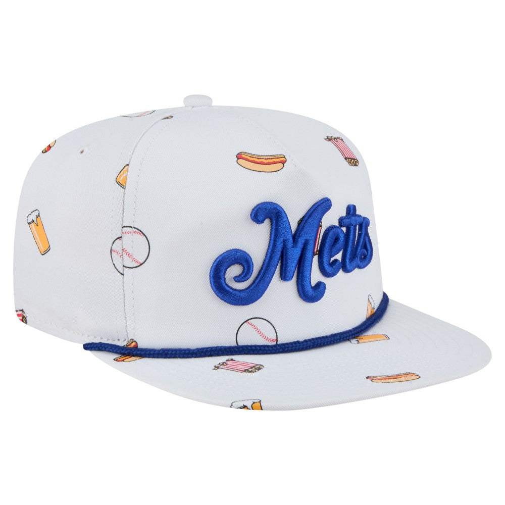 New York Mets Team Cheer Rope 19TWENTY Adjustable Hat White