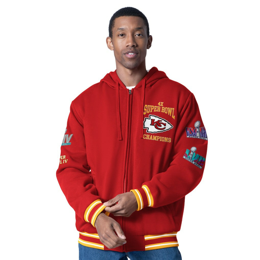 Kansas City Chiefs G-III Sports by Carl Banks Power Forward Commemorative Full-Zip Hooded Jacket - Red for sale