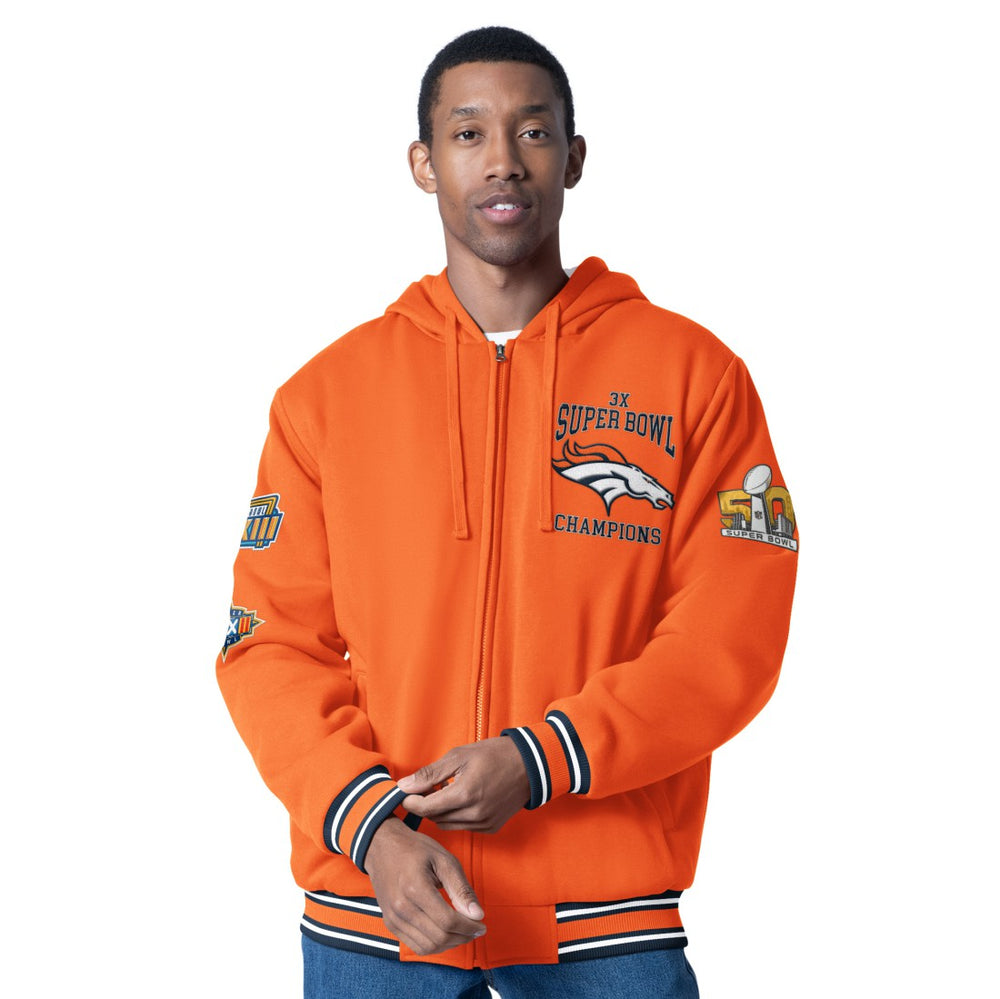 Denver Broncos G-III Sports by Carl Banks Power Forward Commemorative Full-Zip Hooded Jacket - Orange sale