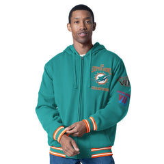 Miami Dolphins G-III Sports by Carl Banks Power Forward Commemorative Full-Zip Hooded Jacket - Aqua outlet