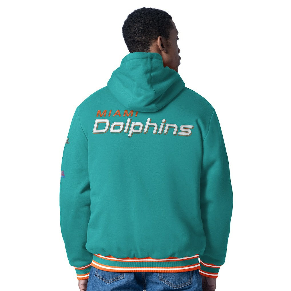 Miami Dolphins G-III Sports by Carl Banks Power Forward Commemorative Full-Zip Hooded Jacket - Aqua outlet