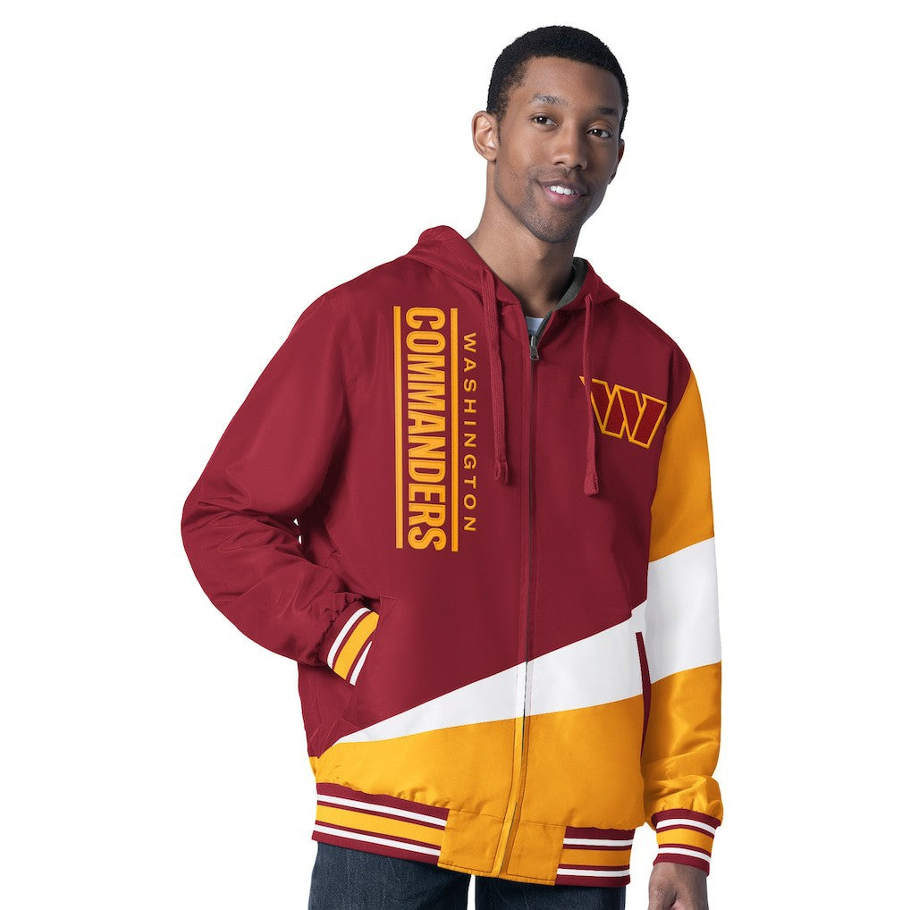 Washington Commanders G-III Sports by Carl Banks Dual Threat Reversable Full-Zip Hooded Jacket - Burgundy/Charcoal outlet