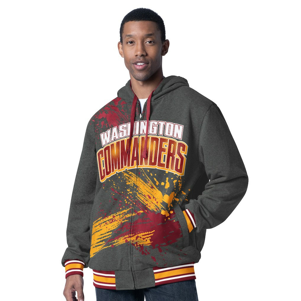Washington Commanders G-III Sports by Carl Banks Dual Threat Reversable Full-Zip Hooded Jacket - Burgundy/Charcoal outlet