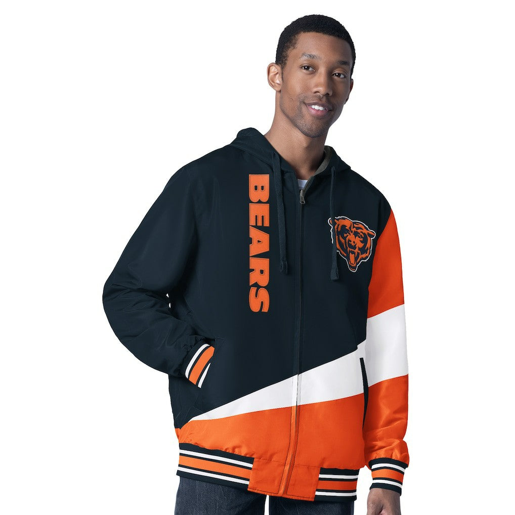 Chicago Bears G-III Sports by Carl Banks Dual Threat Reversable Full-Zip Hooded Jacket - Navy/Charcoal on sale