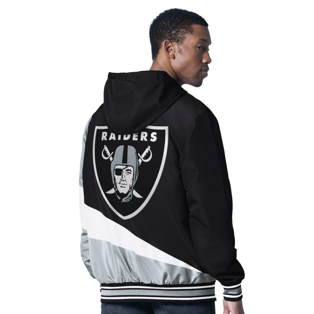 Las Vegas Raiders G-III Sports by Carl Banks Dual Threat Reversable Full-Zip Hooded Jacket - Black/Charcoal discount